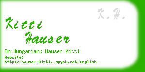 kitti hauser business card